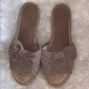 Marc Fisher espadrille bow slides